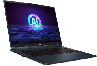 Ноутбук MSI Stealth 16 AI Studio A1VIG-062RU Core Ultra 9 185H 32Gb SSD2Tb NVIDIA GeForce RTX4090 16Gb 16" IPS UHD+ (3840x2400) Windows 11 Home dk.blue WiFi BT Cam (9S7-15F312-062) - купить недорого с доставкой в интернет-магазине