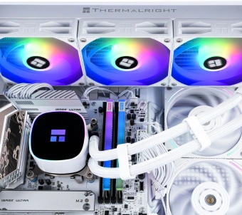 Система водяного охлаждения Thermalright Frozen Horizon 360 V2 Soc-AM5/AM4/1200/1700/1851 белый 4-pin 29.5dB Al Ret (F-HORIZON-360-WH-V2) - купить недорого с доставкой в интернет-магазине