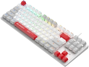 Клавиатура A4Tech S310N механическая белый/красный USB Multimedia for gamer - купить недорого с доставкой в интернет-магазине