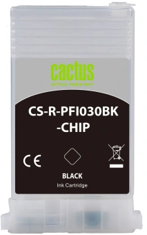 Картридж перезаправляемый струйный Cactus CS-R-PFI030BK-CHIP черный (55мл) для Canon imagePrograf TA-20/30/TM-240/340 - купить недорого с доставкой в интернет-магазине