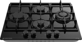 Газовая варочная поверхность Meferi Glass Ultra MGH604 черный - цена, купить или заказать с доставкой в интернет-магазине Газовая варочная поверхность Meferi Glass Ultra MGH604 черный - купить недорого с доставкой в интернет-магазине