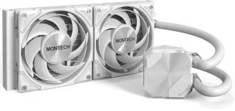 Система водяного охлаждения Montech HyperFlow Silent 240 Soc-AM5/AM4/1200/1700/1851 белый 4-pin 24.8dB Al 310W Ret (HS240WH) - купить недорого с доставкой в интернет-магазине