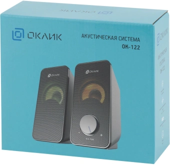 Колонки Оклик OK-122 2.0 черный 6Вт - купить недорого с доставкой в интернет-магазине