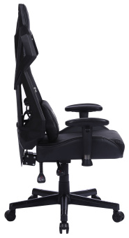 Кресло игровое Cactus CS-CHR-090BL черный эко.кожа/сетка крестов. нейлон - купить недорого с доставкой в интернет-магазине