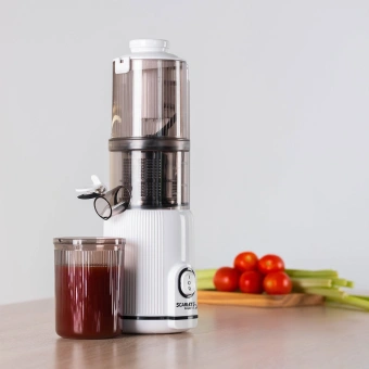 Соковыжималка шнековая Scarlett SC-JE50S63 400Вт рез.сок.:600мл. белый - купить недорого с доставкой в интернет-магазине