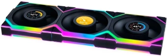 Вентилятор для корпуса Lian-Li Uni Fan SL Wireless 120 LCD ARGB 120х124.5x28 черный 4-pin 29.5дБ (упак.:3шт) (G99.12SLLCD1W3B.R0) Ret - купить недорого с доставкой в интернет-магазине