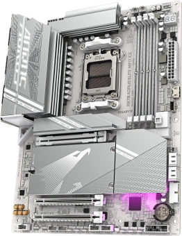 Материнская плата Gigabyte X870 A ELITE WF7 ICE SocketAM5 AMD X870 4xDDR5 ATX AC`97 8ch(7.1) 2.5Gg RAID+HDMI - купить недорого с доставкой в интернет-магазине