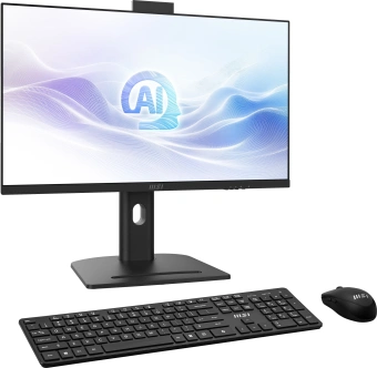 Моноблок MSI Modern AM273QP AI 1UM-440XRU 27" WQHD Core Ultra 5 125U (1.3) 16Gb SSD512Gb Arc graphics CR без ОС 2.5xGbitEth WiFi BT 150W клавиатура мышь Cam черный 2560x1440 - купить недорого с доставкой в интернет-магазине
