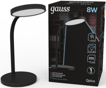 Светильник Gauss GTL503 (GT5032) настольный на подставке черный 8Вт - купить недорого с доставкой в интернет-магазине