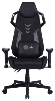 Кресло игровое Cactus CS-CHR-090BL черный эко.кожа/сетка крестов. нейлон - купить недорого с доставкой в интернет-магазине