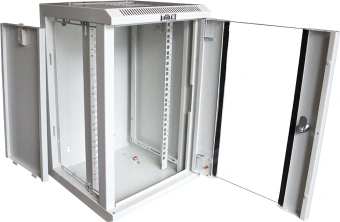 Шкаф коммутационный Lanmaster (TWT-CBW10G-6U-3X3-GY) настенный 6U 312x300мм пер.дв.стекл 30кг серый - купить недорого с доставкой в интернет-магазине