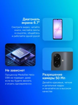 Смартфон Samsung SM-A075F Galaxy A07 128Gb 6Gb черный моноблок 3G 4G 2Sim 6.7" 720x1600 Android 15 50Mpix 802.11 a/b/g/n/ac GPS GSM900/1800 GSM1900 Protect microSD max2048Gb - купить недорого с доставкой в интернет-магазине