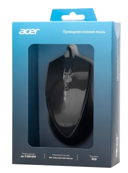 Мышь Acer OMW131 черный оптическая 6400dpi USB 7but (ZL.MCEEE.015) - купить недорого с доставкой в интернет-магазине