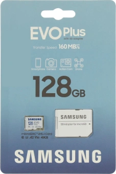 Флеш карта microSDXC 128GB Samsung MB-MC128SA/EU EVO Plus + adapter - купить недорого с доставкой в интернет-магазине