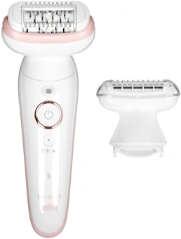Эпилятор Braun SES9-030 скор.:2 насад.:3 от электр.сети от аккум. белый/розовый - купить недорого с доставкой в интернет-магазине