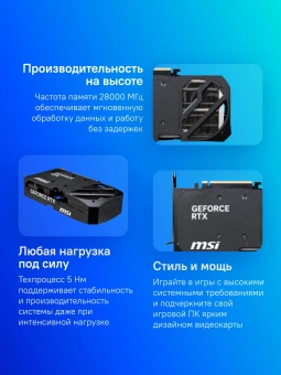 Видеокарта MSI PCI-E 5.0 RTX 5070 12G SHADOW 2X OC NVIDIA GeForce RTX 5070 12Gb 192bit GDDR7 2542/28000 HDMIx1 DPx3 HDCP Ret - купить недорого с доставкой в интернет-магазине