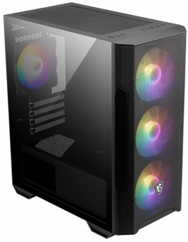 Корпус MSI MAG Forge M100R черный без БП mATX 2x120mm 2xUSB2.0 1xUSB3.0 audio bott PSU - купить недорого с доставкой в интернет-магазине