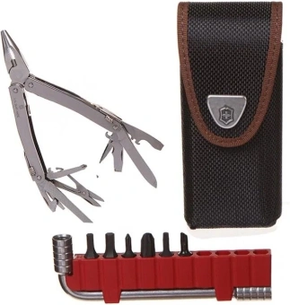 Мультитул Victorinox SwissTool Spirit X (3.0235.N) 105мм 35функц. мини-отвертка/штопор/набор бит/удлинитель/чехол нейлоновый серебристый карт.коробка - купить недорого с доставкой в интернет-магазине