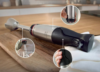 Блендер погружной Bosch MSM6M610 1000Вт нержавеющая сталь/черный - купить недорого с доставкой в интернет-магазине