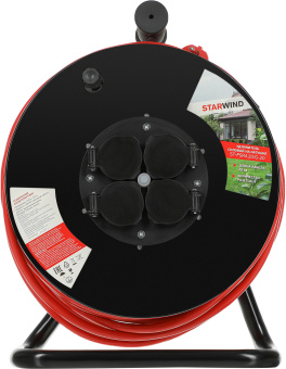 Удлинитель силовой Starwind ST-PSR4.20/G-20 3x1.5кв.мм 4розет. 20м ПВС 20A катушка оранжевый - купить недорого с доставкой в интернет-магазине