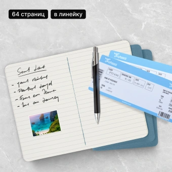 Блокнот Moleskine CAHIER JOURNAL CH011B44 Pocket 90x140мм обложка картон 64стр. линейка голубой (3шт) - купить недорого с доставкой в интернет-магазине