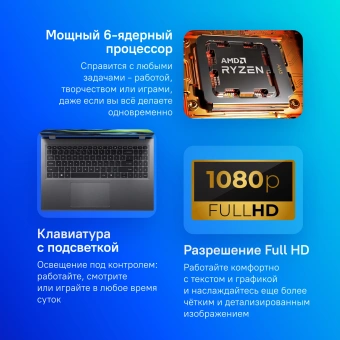 Ноутбук Acer Aspire 15 A15-41M-R1HS Ryzen 5 8640HS 16Gb SSD1Tb AMD Radeon 760M 15.6" IPS FHD (1920x1080) без ОС metall WiFi BT Cam (NX.KXACD.003) - цена, купить или заказать с доставкой в интернет-магазине Ноутбук Acer Aspire 15 A15-41M-R1HS Ryzen 5 8640HS 16Gb SSD1Tb AMD Radeon 760M 15.6" IPS FHD (1920x1080) без ОС metall WiFi BT Cam (NX.KXACD.003) - купить недорого с доставкой в интернет-магазине