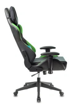 Кресло игровое Zombie VIKING 5 AERO черный/салатовый эко.кожа с подголов. крестов. пластик - купить недорого с доставкой в интернет-магазине