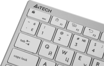 Клавиатура A4Tech FBX51C белый USB беспроводная BT/Radio slim Multimedia (FBX51C WHITE) - купить недорого с доставкой в интернет-магазине