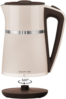 Чайник электрический Galaxy Line GL 0339 1.7л. 2200Вт бежевый корпус: металл/пластик (ГЛ0339ЛБЕЖ) - купить недорого с доставкой в интернет-магазине