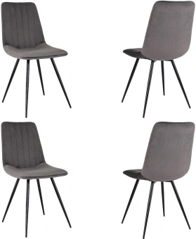 Стул для дома Бюрократ CH-K6_4 комплект 4шт Holland 18 металл черный на ножках (CH-K6_1/HL18_4) - купить недорого с доставкой в интернет-магазине