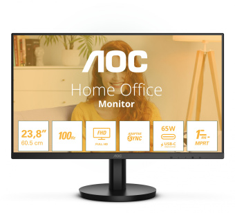 Монитор AOC 23.8" 24B3CA2 черный IPS LED 1ms 16:9 HDMI M/M матовая 250cd 178гр/178гр 1920x1080 100Hz DP FHD USB 3.4кг - купить недорого с доставкой в интернет-магазине
