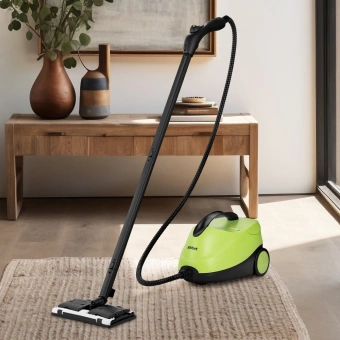 Пароочиститель напольный Kitfort КТ-9186 2000Вт салатовый/черный - купить недорого с доставкой в интернет-магазине