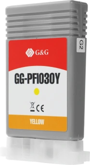 Картридж струйный G&G GG-PFI030Y PFI-030Y желтый (55мл) для Canon imagePrograf TA-20/30 - купить недорого с доставкой в интернет-магазине