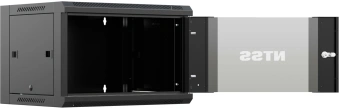 Шкаф коммутационный NTSS (NTSS-W9U6060GS-BL) настенный 9U 570x600мм пер.дв.стекл 60кг черный 500мм 22кг 220град. 500мм IP20 сталь - купить недорого с доставкой в интернет-магазине