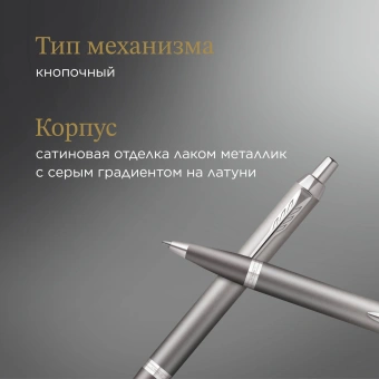 Ручка шариков. Parker IM Writing Rituals K331 (2203898) серый M син. черн. подар.кор. - купить недорого с доставкой в интернет-магазине