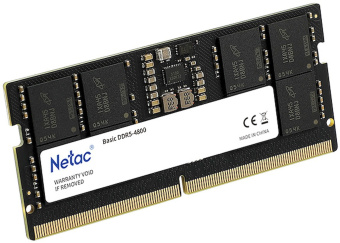 Память DDR5 8GB 4800MHz Netac NTBSD5N48SP-08 Basic RTL Gaming PC5-38400 CL40 SO-DIMM 262-pin 1.1В original Intel Ret - купить недорого с доставкой в интернет-магазине
