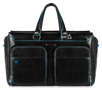 Сумка дорожная Piquadro Blue Square BV4342B2/N с отделением для ноутбука 15" черная натур.кожа - купить недорого с доставкой в интернет-магазине