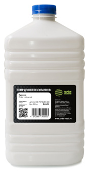 Тонер Cactus CS-TKYCUBK-500 черный флакон 500гр. для принтера Kyocera Color Universal TK-5хх/5270/8xx/8115/8305 - купить недорого с доставкой в интернет-магазине