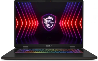 Ноутбук MSI Sword 17 HX B13VFKG-099XRU Core i7 13700HX 16Gb SSD1Tb NVIDIA GeForce RTX4060 8Gb 17" IPS FHD+ (1920x1200) Free DOS grey space WiFi BT Cam (9S7-17T214-099) - купить недорого с доставкой в интернет-магазине