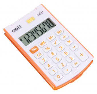 Калькулятор карманный Deli E39217/OR оранжевый 8-разр. - купить недорого с доставкой в интернет-магазине