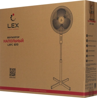 Вентилятор напольный Lex LXFC 8313 45Вт скоростей:3 черный - купить недорого с доставкой в интернет-магазине
