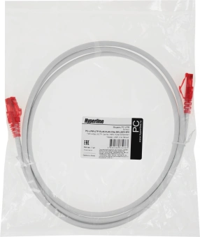 Патч-корд Hyperline PC-LPM-UTP-RJ45-RJ45-C5e-2M-LSZH-WH PC-LPM-UTP-RJ45-RJ45-C5E-2M UTP RJ-45 вил.-вилка RJ-45 кат.5E 2м белый LSZH (уп.:1шт) 24AWG - купить недорого с доставкой в интернет-магазине