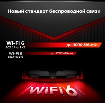 Роутер беспроводной Mercusys MR80X AX3000 10/100/1000BASE-TX черный - купить недорого с доставкой в интернет-магазине
