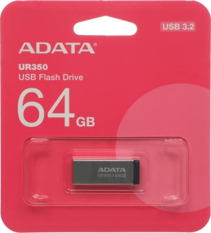 Флеш Диск A-Data 64GB UR350 UR350-64G-RSR/BK USB3.2 серебристый/черный - купить недорого с доставкой в интернет-магазине
