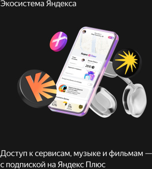 Умная колонка Yandex Станция Миди YNDX-00054PNK Алиса малиновый 24W 1.0 BT/Wi-Fi 10м - купить недорого с доставкой в интернет-магазине