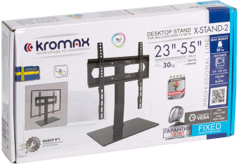 Стойка для телевизора Kromax X-STAND-2 черный 23"-55" макс.30кг крепление к столешнице - купить недорого с доставкой в интернет-магазине