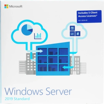 Операционная система Microsoft Windows Server 2019 Standard 5 Clt 64 bit Eng DVD BOX (P73-07680) - купить недорого с доставкой в интернет-магазине