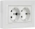 Розетка силов. IEK Brite РСш12-3-БрБ BR-R24-16-K01-F 2розет. двойн. скрыт. зазем. штор. IP20 белый (упак.:1шт) - купить недорого с доставкой в интернет-магазине