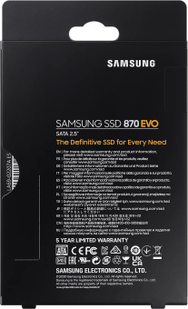 Накопитель SSD Samsung SATA-III 1TB MZ-77E1T0B/AM 870 EVO 2.5" - купить недорого с доставкой в интернет-магазине
