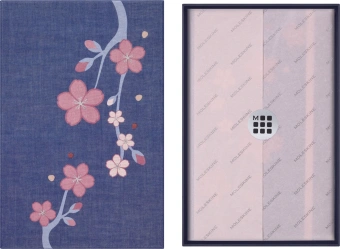 Блокнот Moleskine LIMITED EDITION SAKURA LESU08QP060BOX Large 130х210мм обложка текстиль 176стр. линейка твердая обложка подар.кор. синий 2025 - купить недорого с доставкой в интернет-магазине